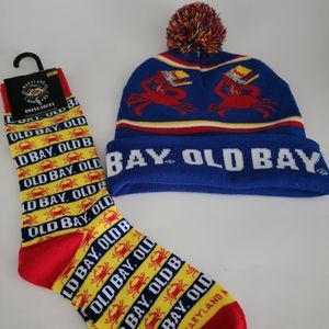 Old Bay Stripes Dress Socks & Hat Bundle